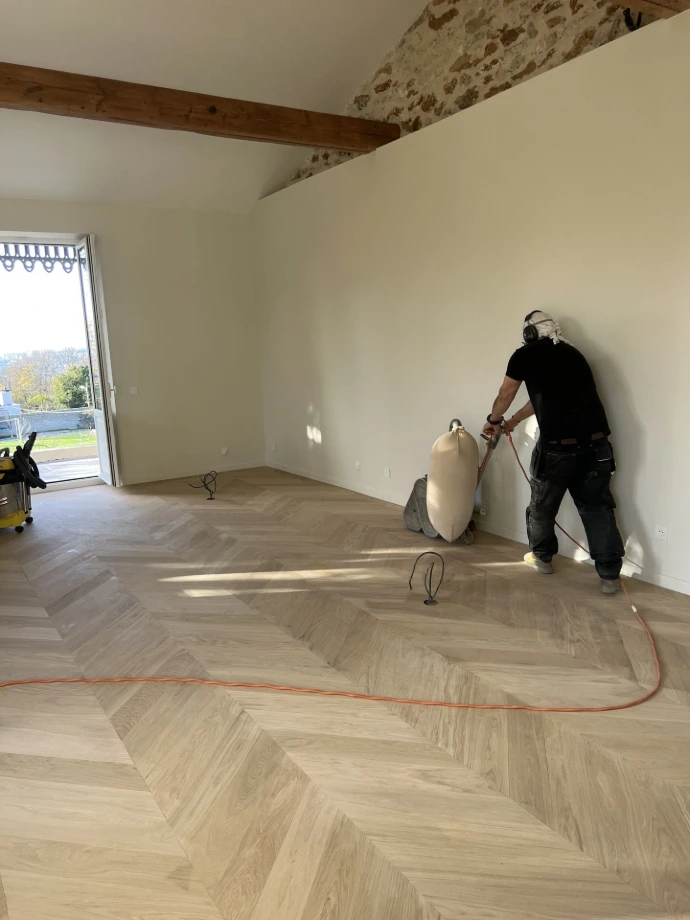 rénovation ponçage parquet contrecollé vitrification saint cloud
