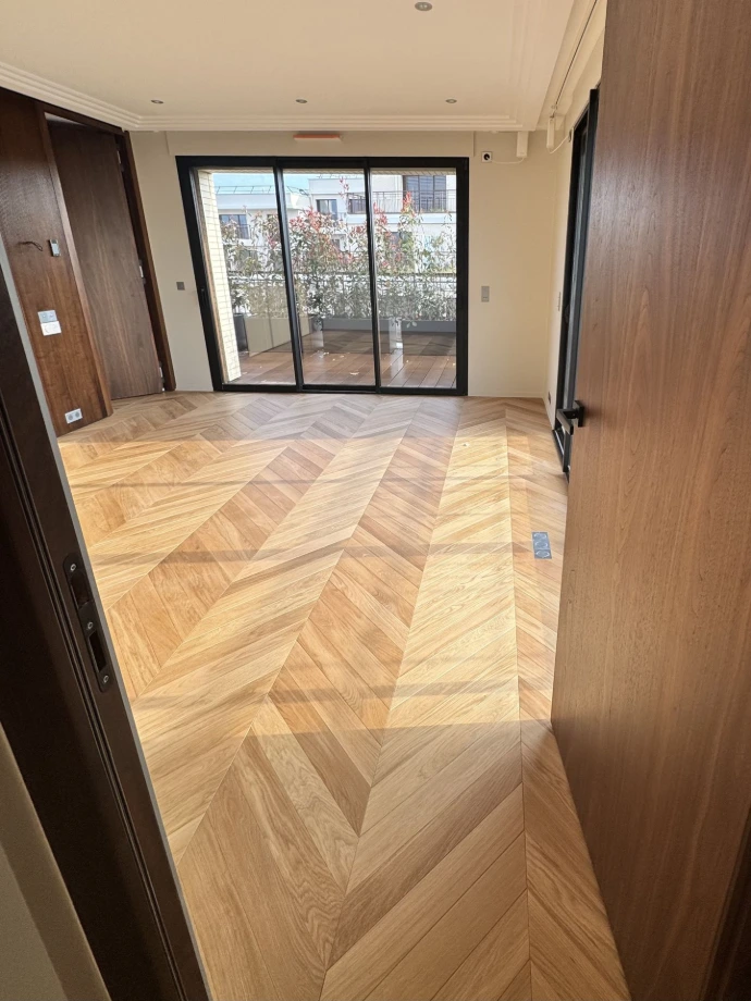 pose parquet chevron chêne contrecollé Île-de-France Sol Tec