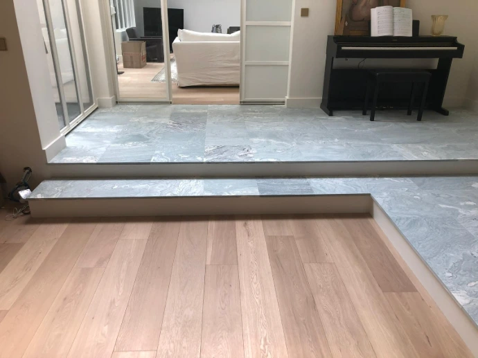 parquet contrecollé pose anglaise appartement chesnay