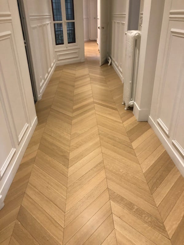 ponçage vitrification parquet massif ancien point de hongrie vaucresson