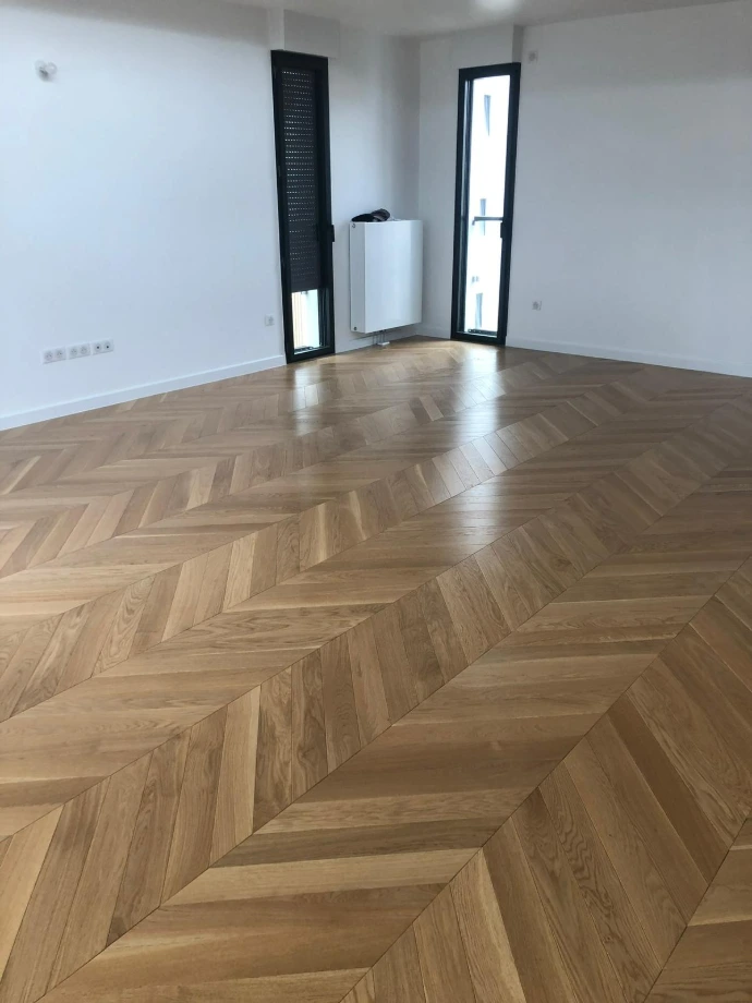 suivi rénovation parquet point de hongrie contrecollé versailles