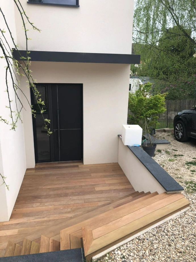 habillage extérieur sol bois parquet saint cloud